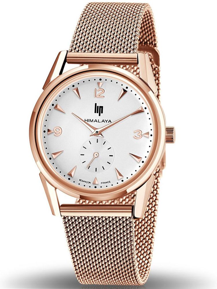 Montre femme LIP HIMALAYA acier doré rose