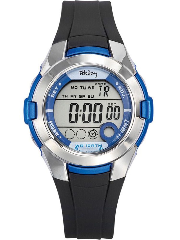 Montre enfant Tekday bleue et noire 653878