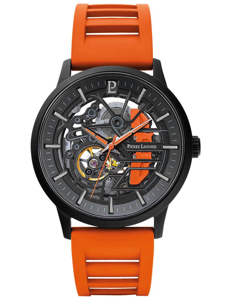 Montre homme automatique Pierre Lannier orange